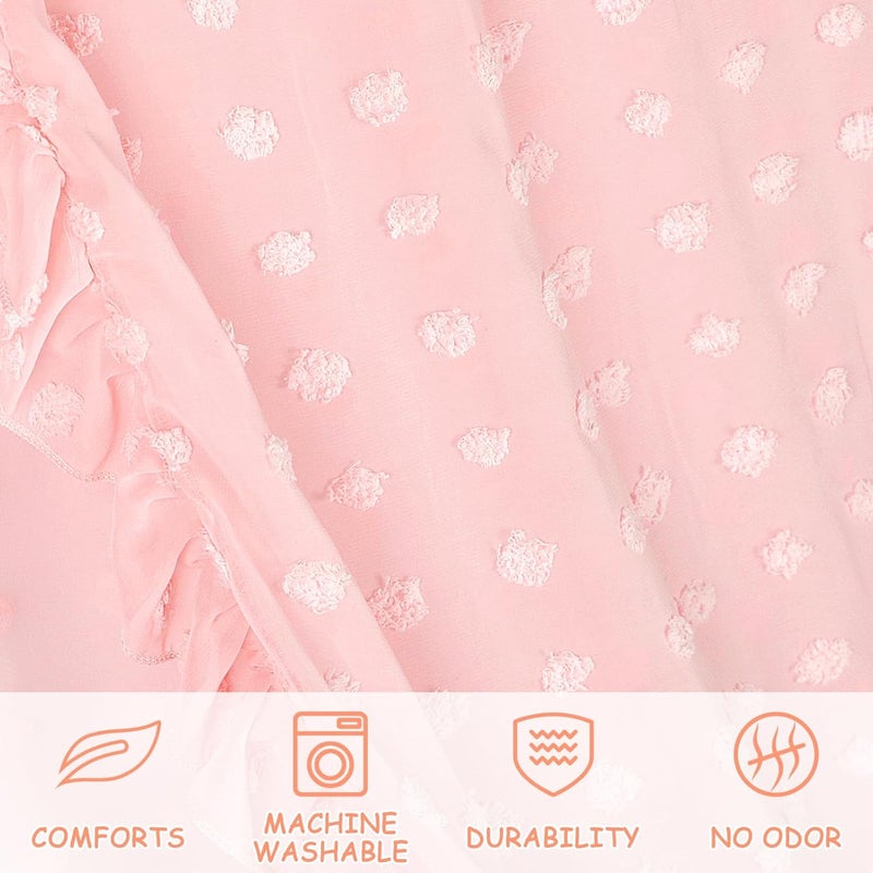 jiangcha Princess Bed Canopy for Girls - Crib Canopy for Bed - Mosquito Net for Bed, Kids Bed Canopy with Princess Room Decor for Girls Bedroom,Children's Reading Room Decor (Pink) - Image 3